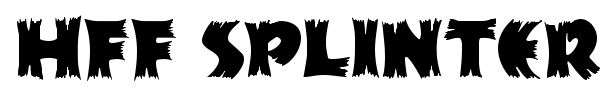 HFF Splintered Dream font preview
